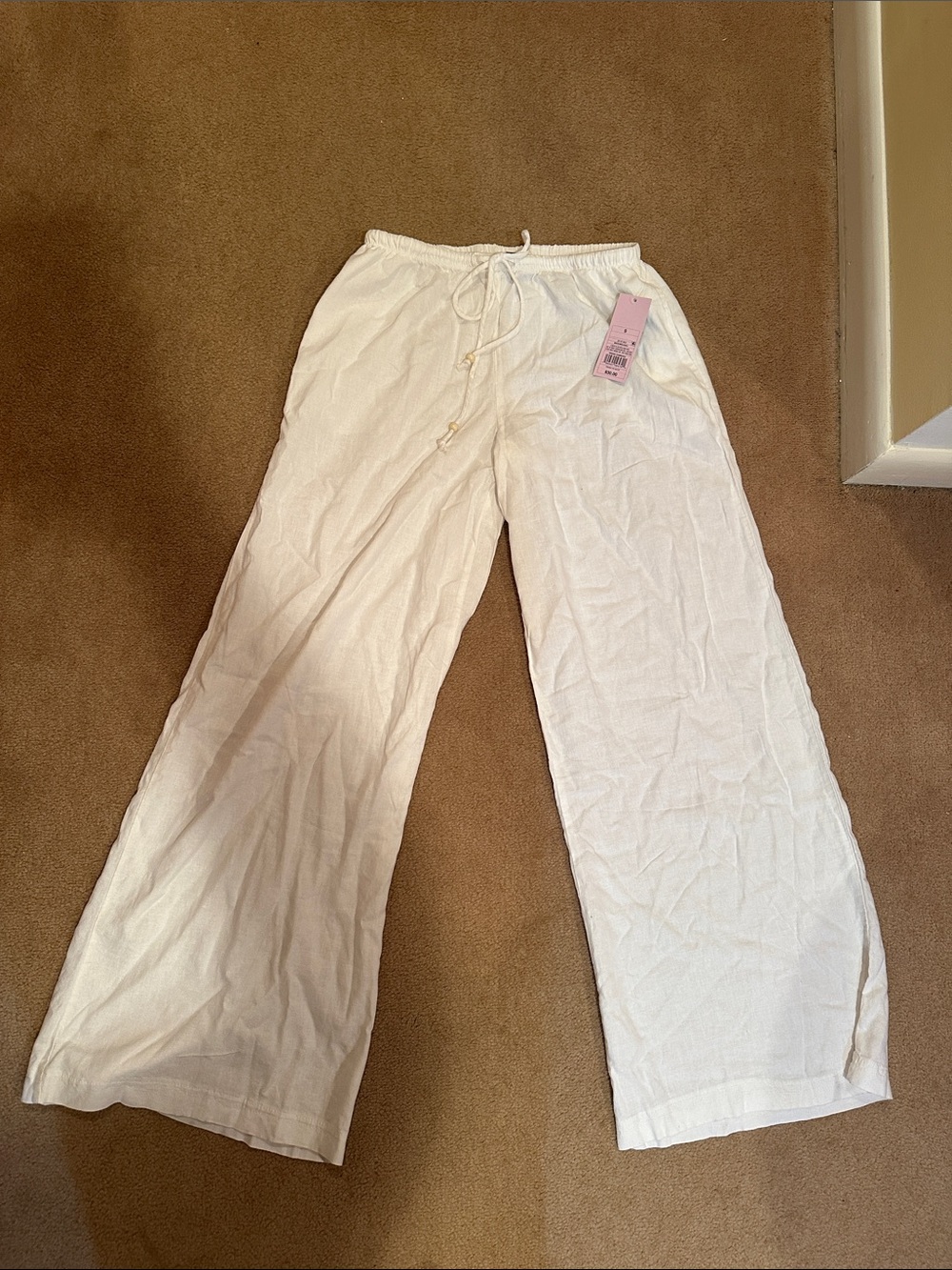 Wild Fable Wide-Leg Linen-like Drawstring Pants